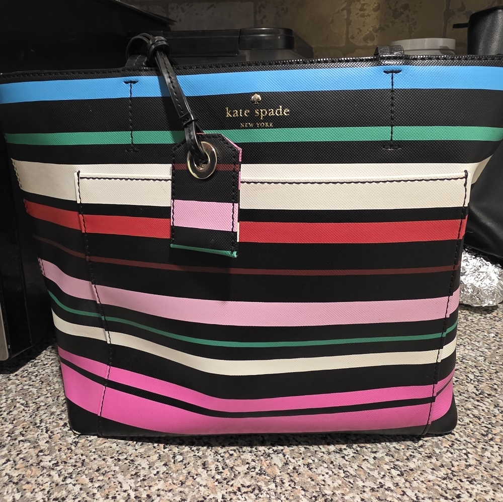 Kate Spade Multicolor Striped Tote Bag